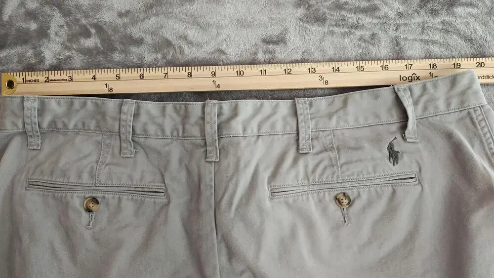 Polo Ralph Lauren Chino Shorts Mens 40 Beige Relaxed Fit Cotton Pockets Casual